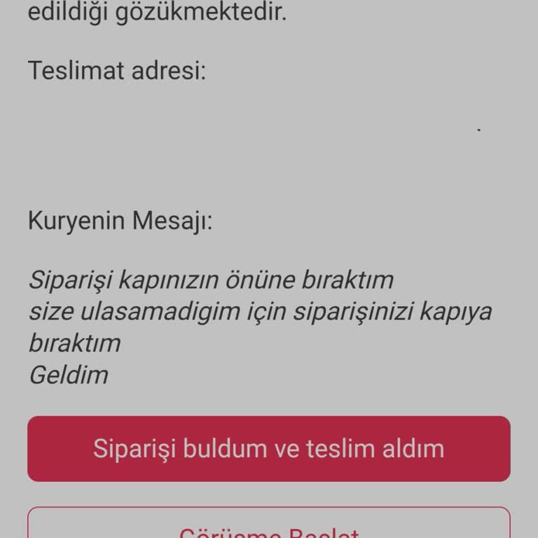 Yemeksepeti Yanlış Adrese Teslimat ve İlgisiz Müşteri Hizmeti