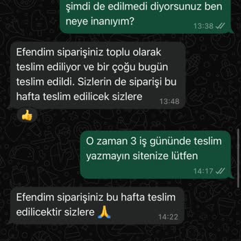 Siparişler Kargoya Verilmedi İade Talep Ediyorum