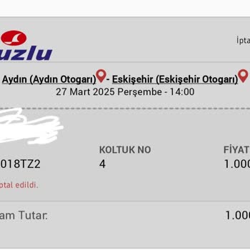 İptal Edilen Biletin İadesi İçin Çözüm Bulunamıyor