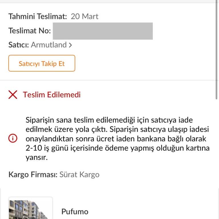 Teslim Edilmeyen Armut Koltuk Ve Yanıltıcı Müşteri Hizmeti