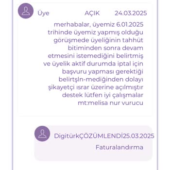 Digiturk Sözleşme Sonrası Faturalandırma Sorunu