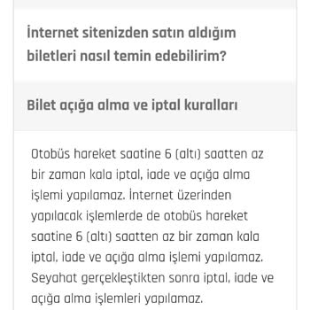 Bilet İşleminde Yaşanan Sorun