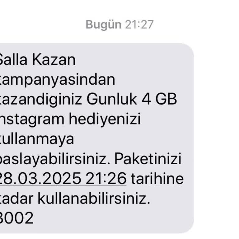 Turkcell Salla Kazan Hediye İnternet Sorunu