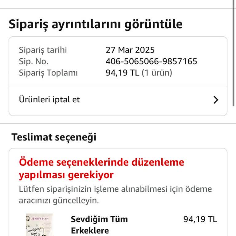Amazon'da Kitap Siparişi Ve Ödeme Sorunu
