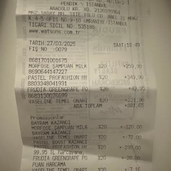 Watsons'ta Puan Hatası: Almadığım Ürün İçin Puan Kullanımı