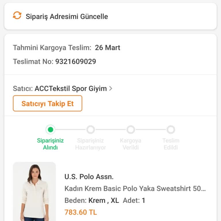 USPA Polo Siparişim Neden Hâlâ Kargoya Verilmedi