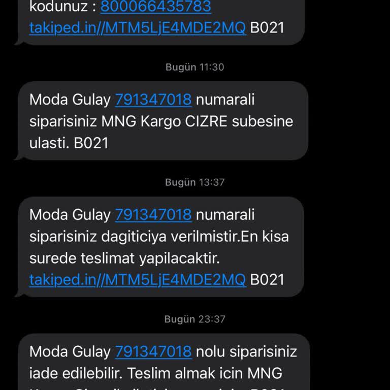 Cizre MNG Kargo'nun Yanıltıcı İade Mesajları Ve Hizmet Eksikliği