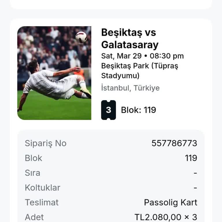 Yanlış Tribün İçin Bilet Hatası