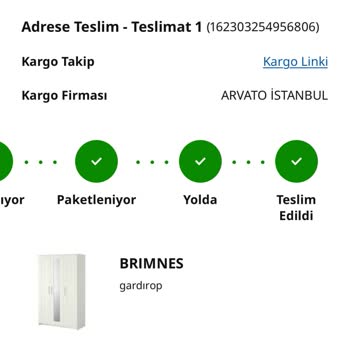 Brimnes Gardırop İndirim Farkı Talebi
