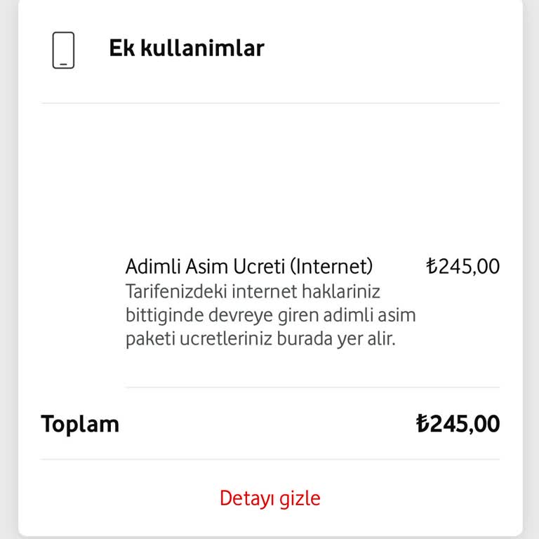Faturada Bilgim Dışında Ücretlendirme Şoku