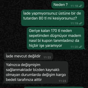 Değişim Adı Altında Haksız Kargo Ücreti Kesintisi