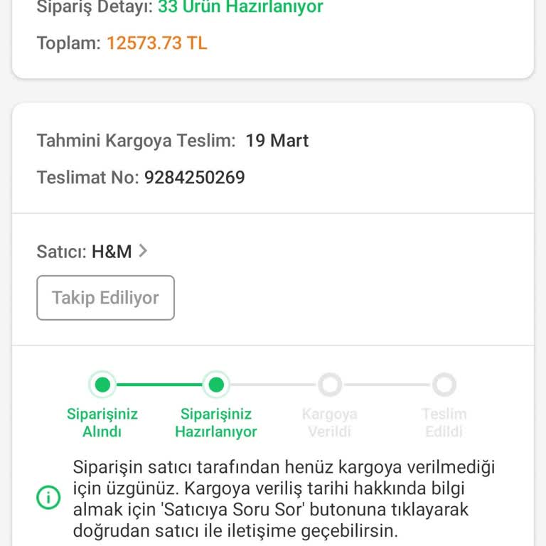 Trendyol'da Kargo Ve İletişim Sorunu