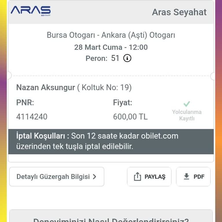 Bilet İsim Değişikliği Ve İade Sorunu
