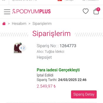 Para İadesi Sorunu Ve Müşteri Hizmetleri Yanıtı