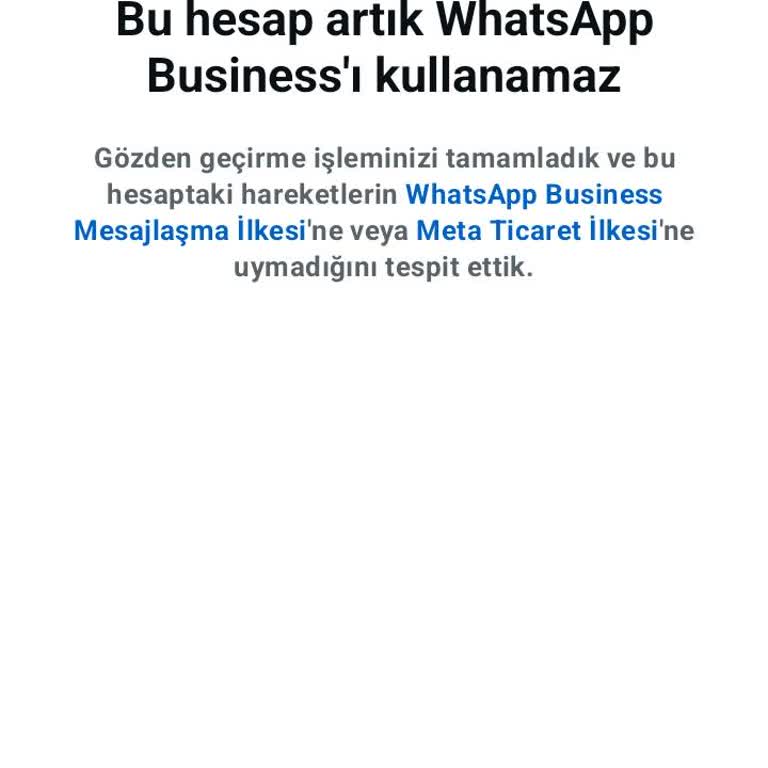 WhatsApp Hesabımın Haksız Yere Kapatılması