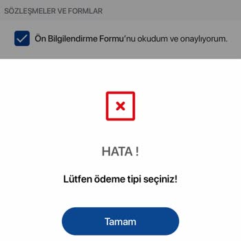 Sipariş Oluşturma Hatası: Sepetimdeki Ürünü Alamıyorum