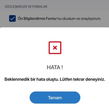 Sipariş Oluşturma Hatası: Sepetimdeki Ürünü Alamıyorum