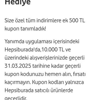 Vodafone Hediye Çeki Hayal Kırıklığı: Kullanılamayan Avantaj