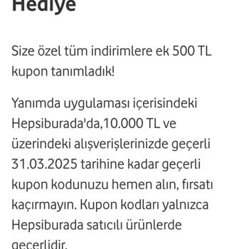 Vodafone Hediye Çeki Hayal Kırıklığı: Kullanılamayan Avantaj
