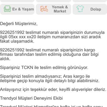 Trendyol Ve Aras Kargo Teslimat Sorunu: Yanıltıcı Bildirim Ve Çözüm Talepleri