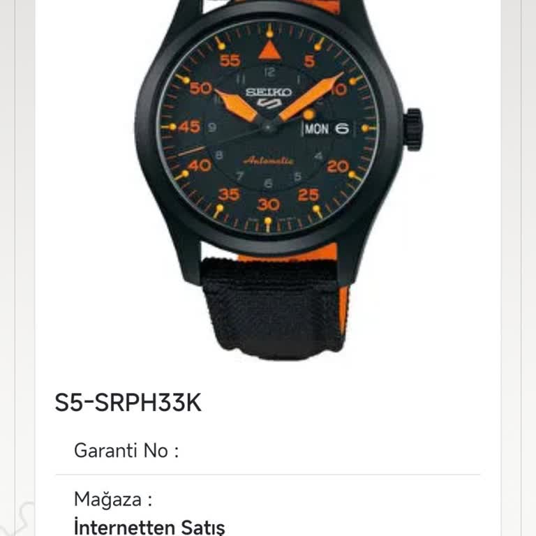 Eksik Garanti Belgeleri İle Gelen Seiko Saat