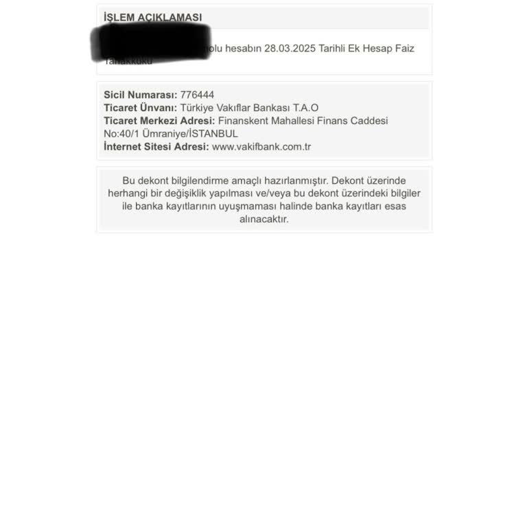 VakıfBank Hesabımdan Haksız Kesinti