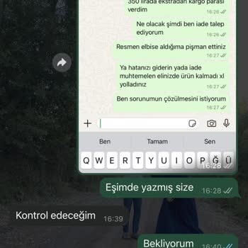 Yanlış Beden Gönderimi Ve Uzun Değişim Süreci