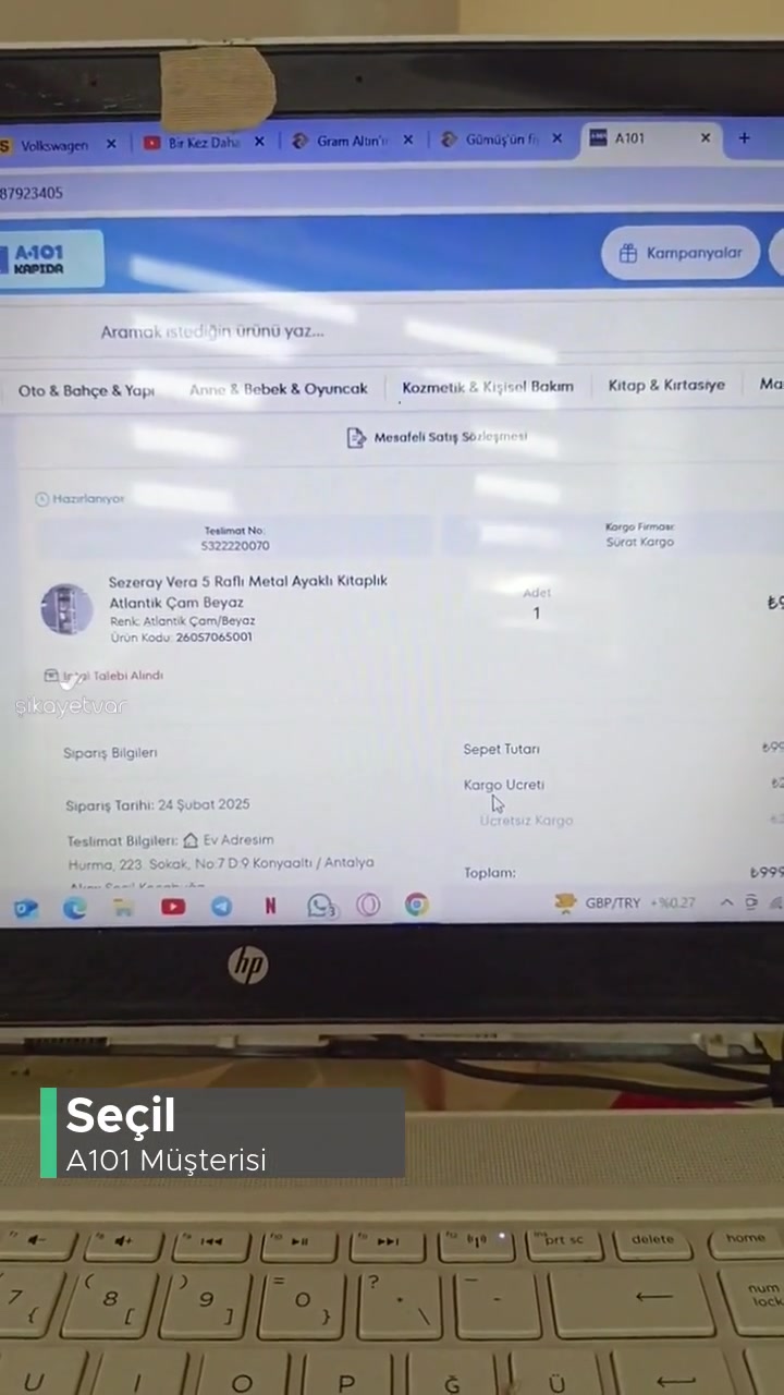 A101 Ürünü Göndermedi Ve Ücret İadesi De Yapmıyor! videonun kapak resmi