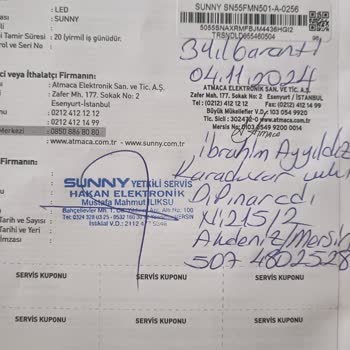 Sunny LED TV'de Beyaz Lekeler Ve Işık Sızması Sorunu