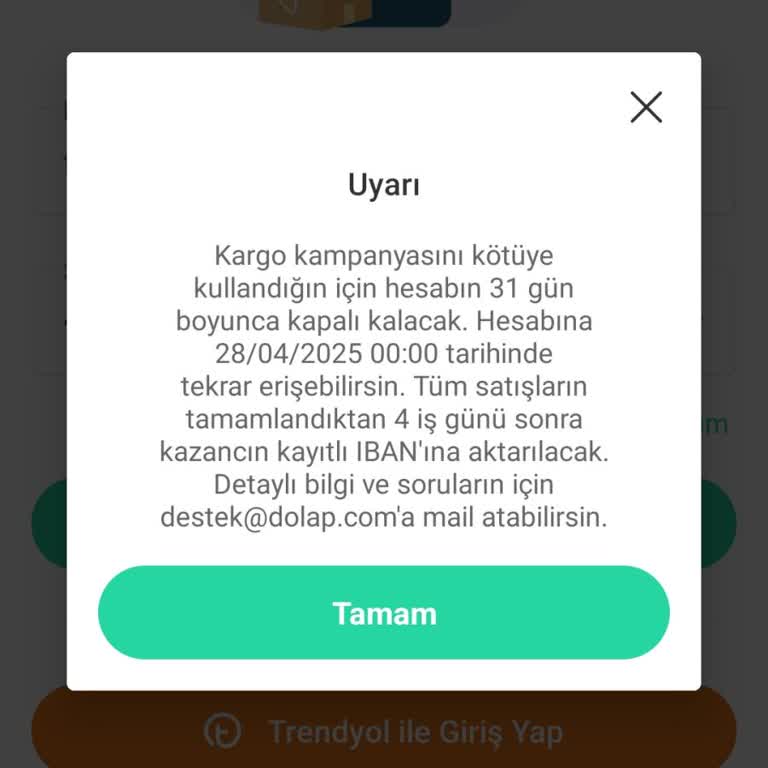 Hesap Kısıtlaması Ve İade Sorunu