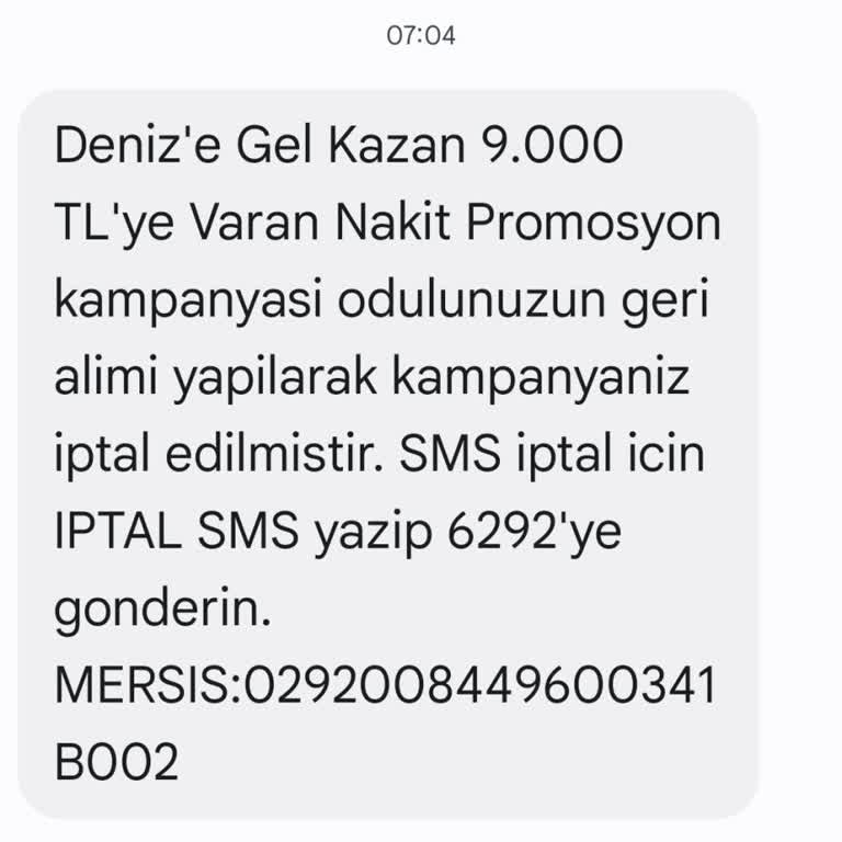 Denizbank Promosyon Kampanyası Hayal Kırıklığı