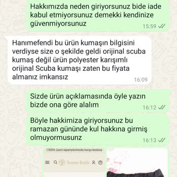 Semre Butik'te Hayal Kırıklığı: Yanıltıcı Ürün Ve Hizmet