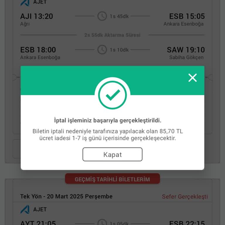 Obilet'ten İptal Edilen Biletin İadesinde Yaşanan Sorunlar