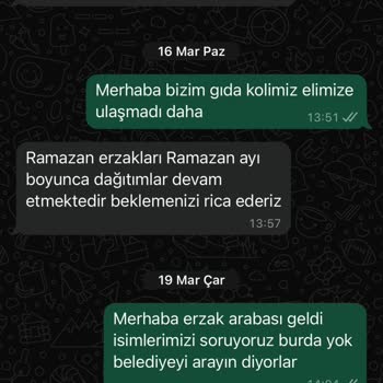 Belediyede Kayıt Sorunu Ve Erzak Dağıtımındaki Adaletsizlik