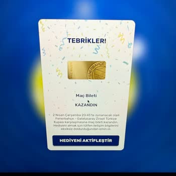 Hediye Bilet Onayı Sorunu