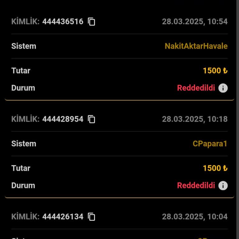 Ödeme İşlemlerinde Sürekli Reddedilme Ve Bilgi Hatası