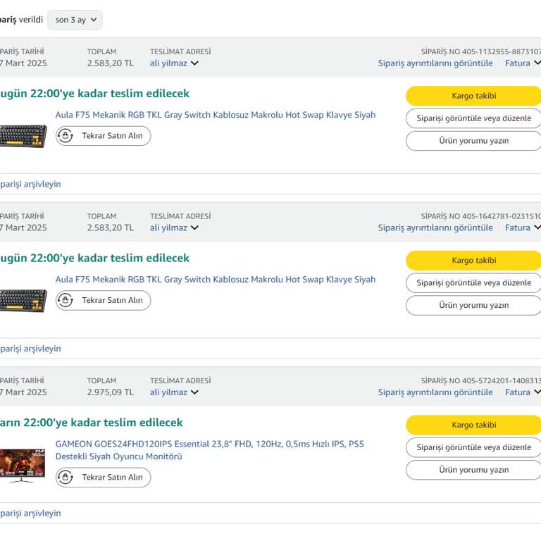 Yanlış Adrese Yapılan Amazon Siparişi