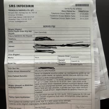 Asus Servisinde Hayal Kırıklığı: Anakart Sorunu Ve Yetersiz Destek