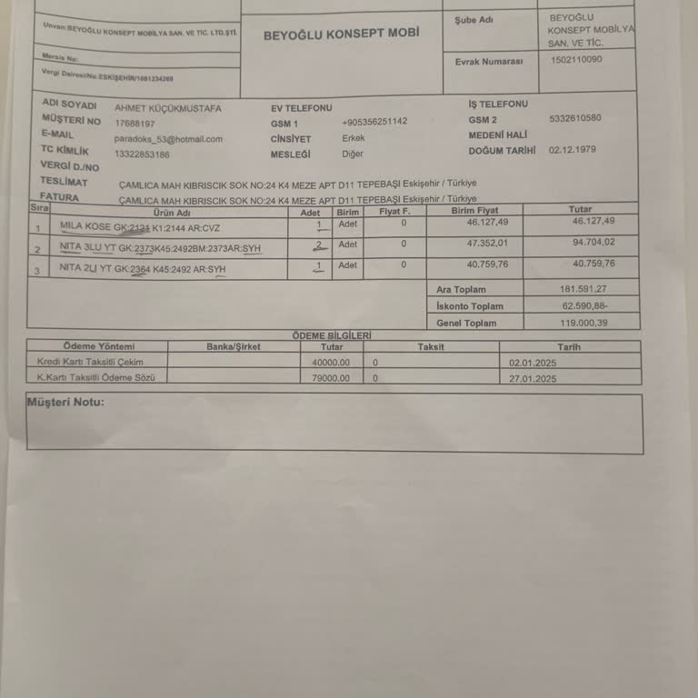 Doğtaş'tan Alınan Mobilya İki Aydır Teslim Edilmedi