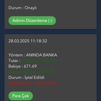 Çekim Talebi Sonrası Hesap Bloklama Sorunu