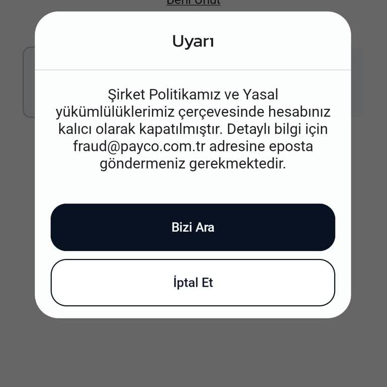 Hesap Dondurma Ve İletişimsizlik Sorunu