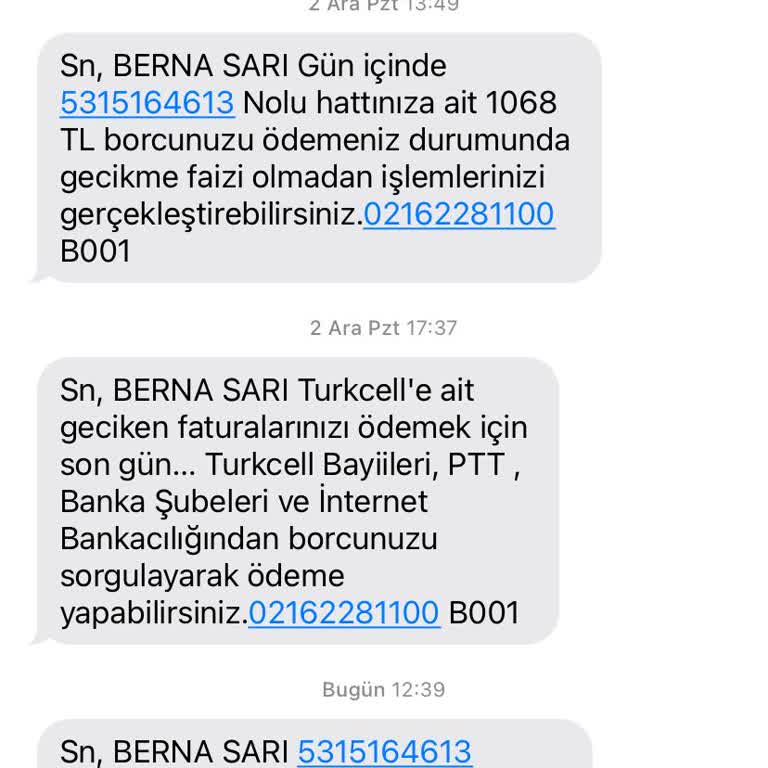 Yanlış Kişiye Gönderilen Borç Mesajları
