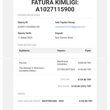 Epic Store İade Sürecinde Mağduriyet Ve İletişim Sorunu