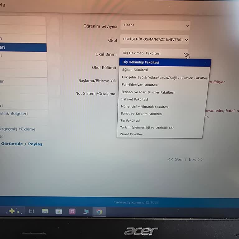 İŞKUR Sitesinde Öğrenim Bilgileri Güncellenemiyor