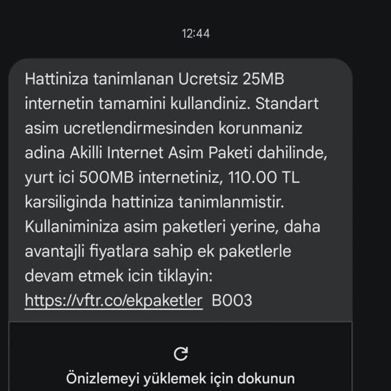 Haberim Olmadan Ek Paket Ücreti Ve Yetersiz Destek