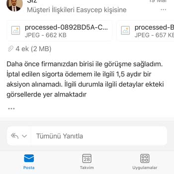 Sigorta İadesi Sorunu Ve Müşteri Hizmetleri İlgisizliği