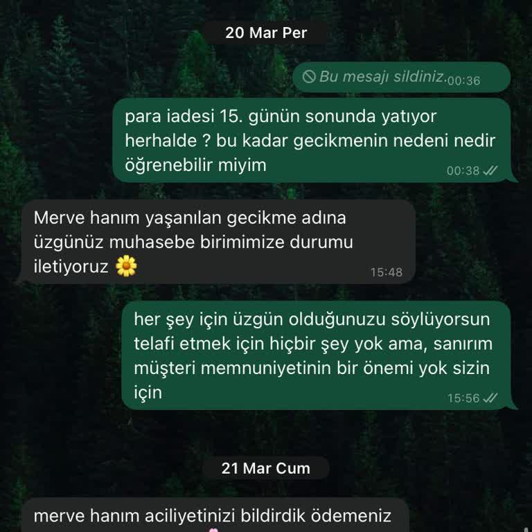 İade Edilmeyen Para Ve Kaybolan Etekler