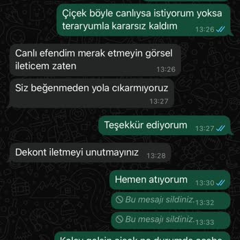 Çiçek Siparişimde Mağduriyet Yaşadım