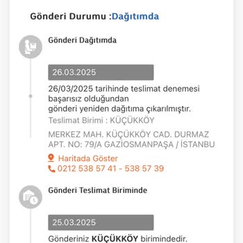 MNG Kargo Küçükköy Şubesi Teslimat Sorunu