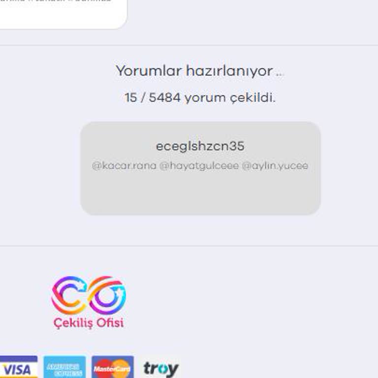 Çekiliş Platformunda Yorum Yükleme Sorunu Ve İletişim Eksikliği